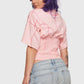 Baby Pink Patchwork Corset T-shirt