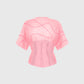 Baby Pink Patchwork Corset T-shirt