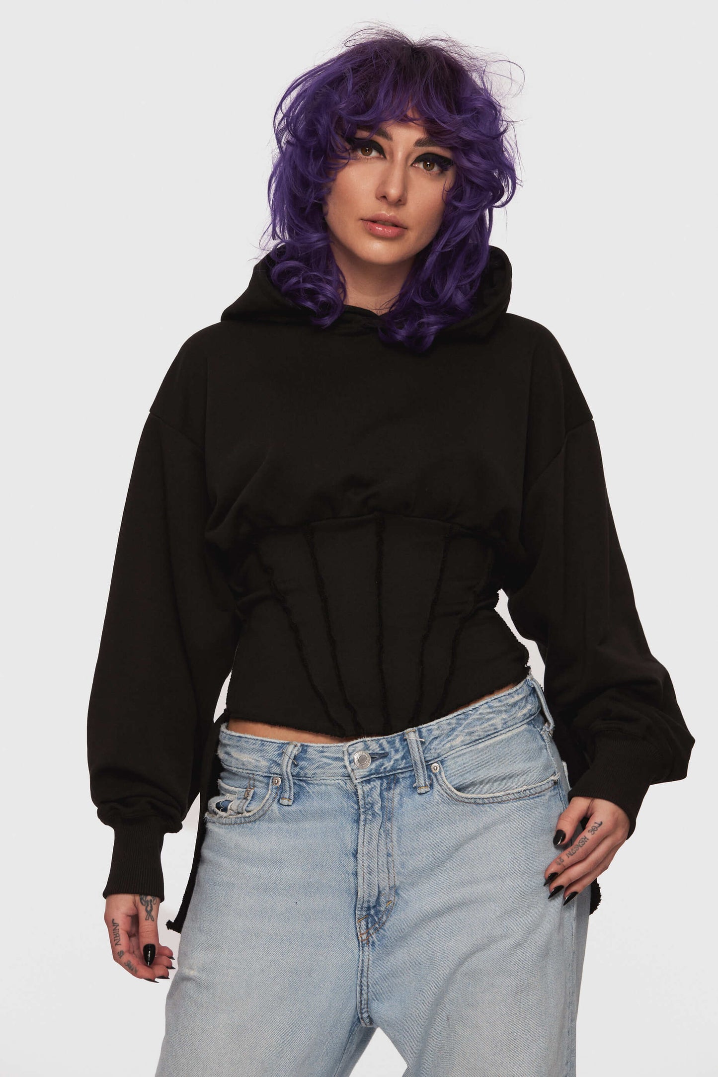 Black Corset Hoodie