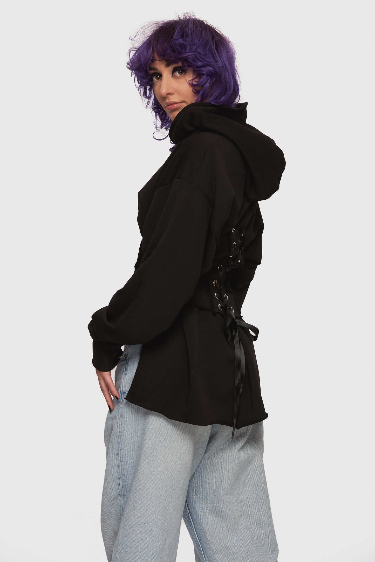 Black Corset Hoodie