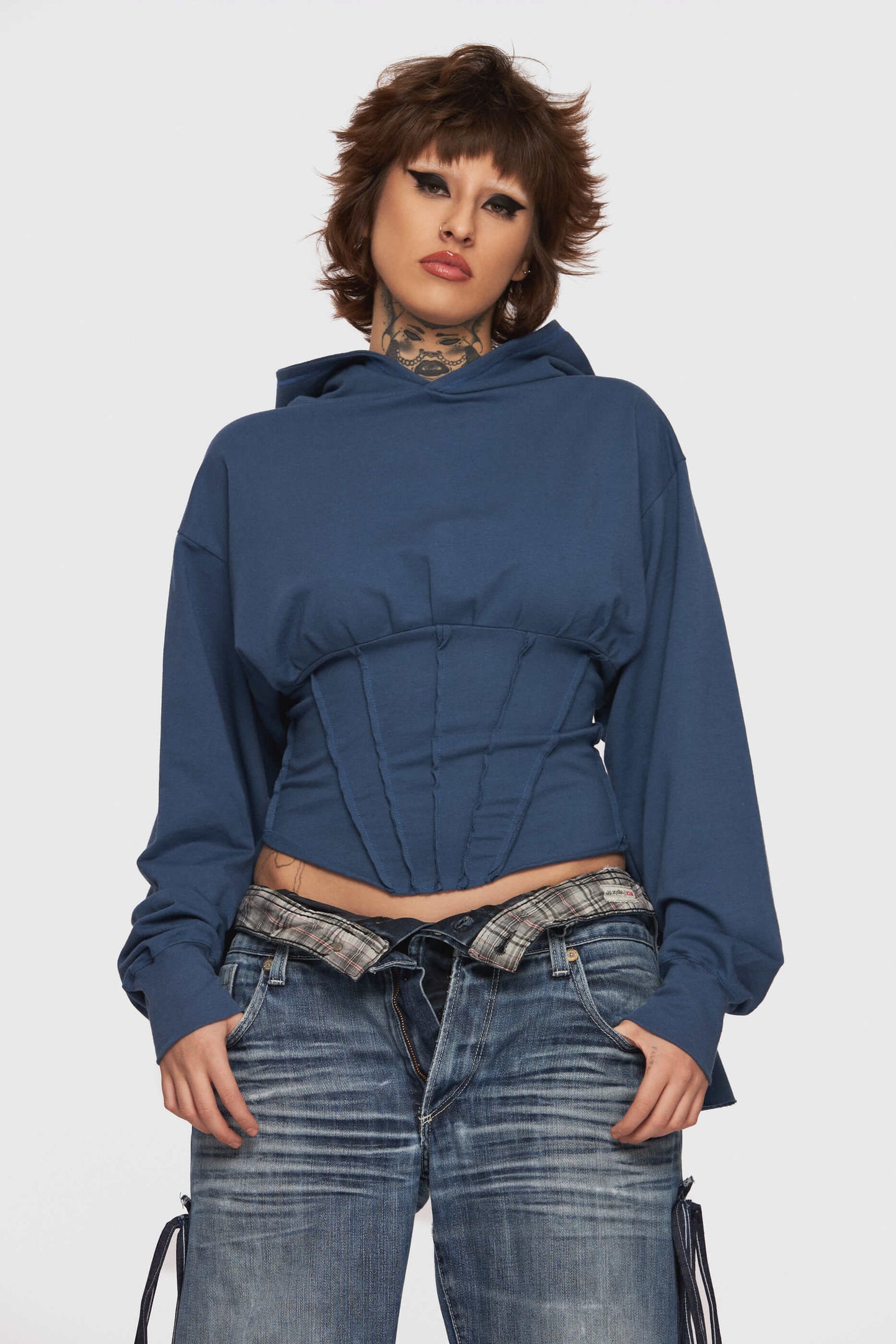 Blue Corset Hoodie