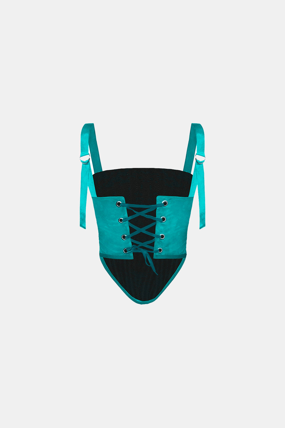 Corset Bretele Cerulean Catifea