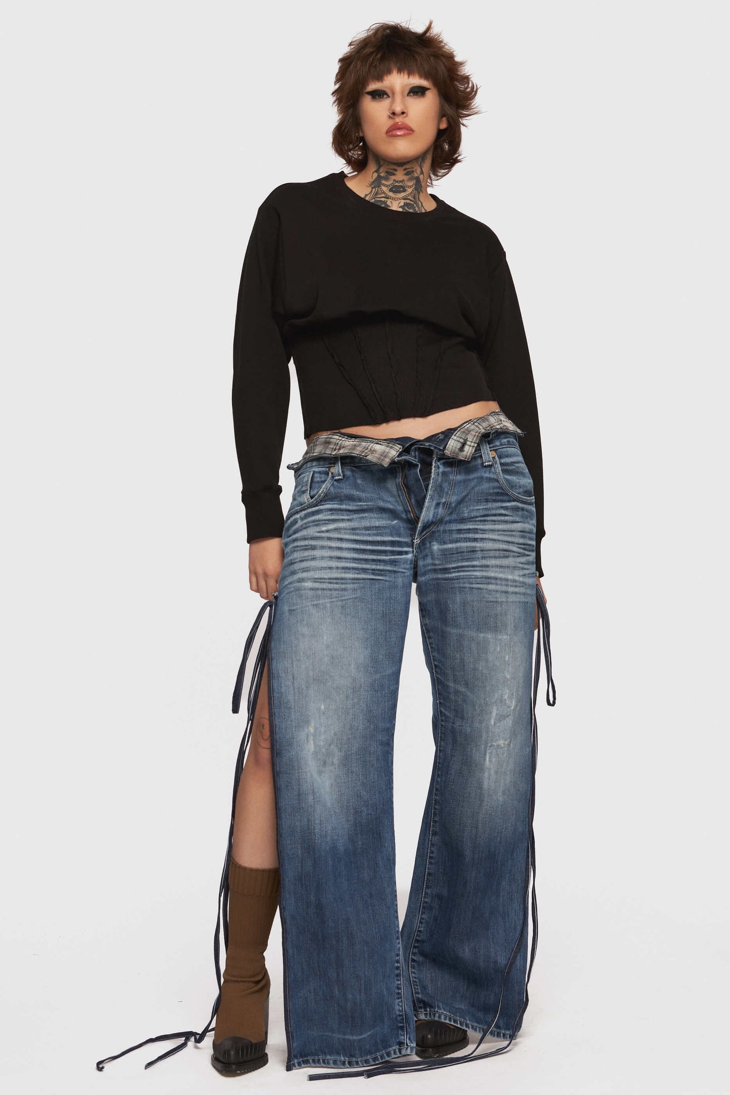 Top Corset Negru
