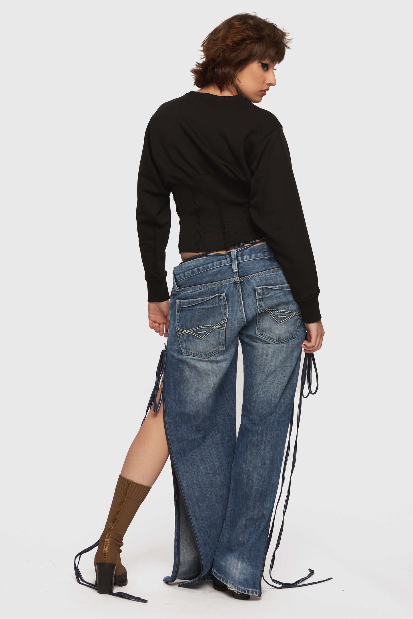 Top Corset Negru
