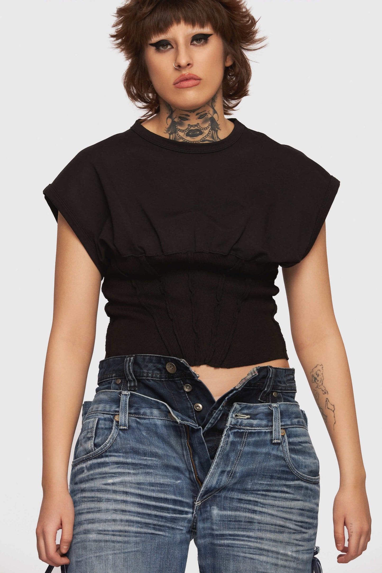 Black Corset Top T-shirt