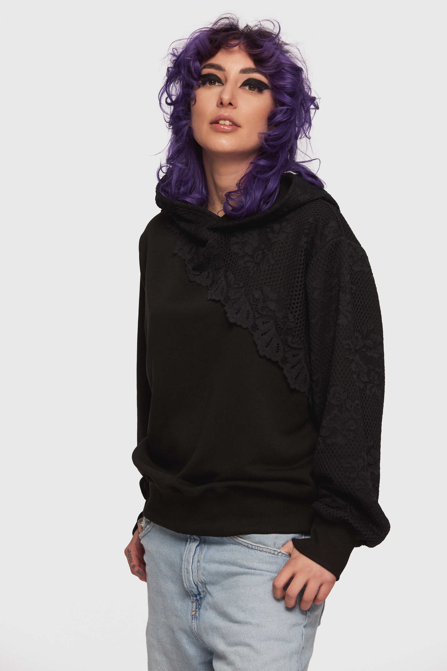 Black Lace Hoodie