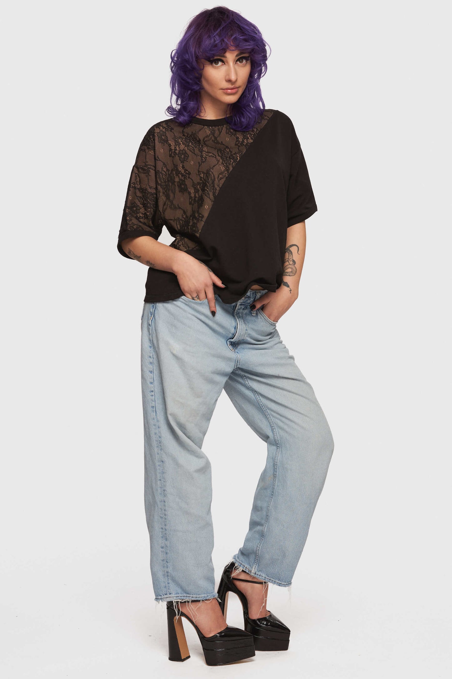 Black Lace T-shirt