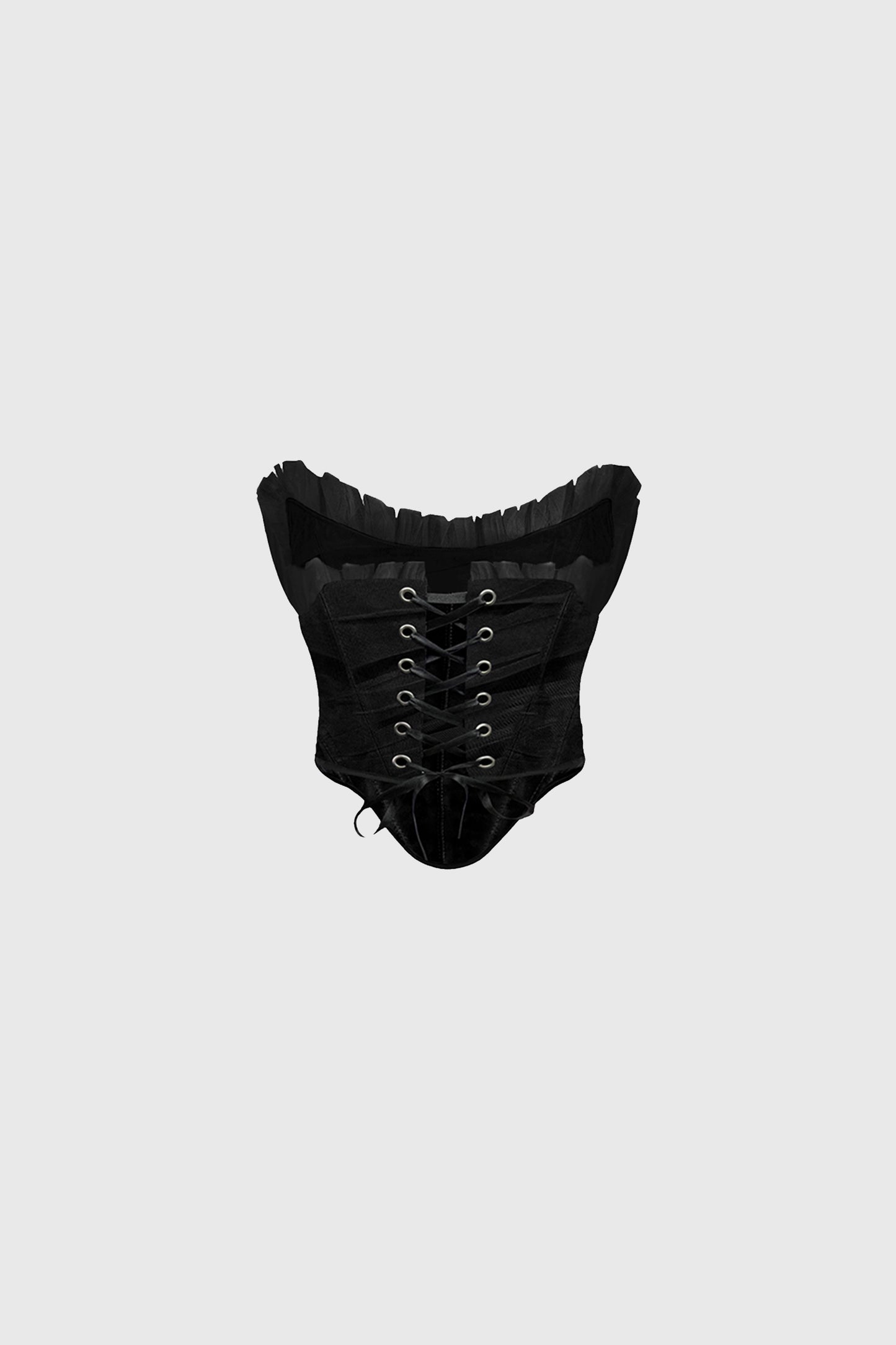 Black Tulle Demure Corset
