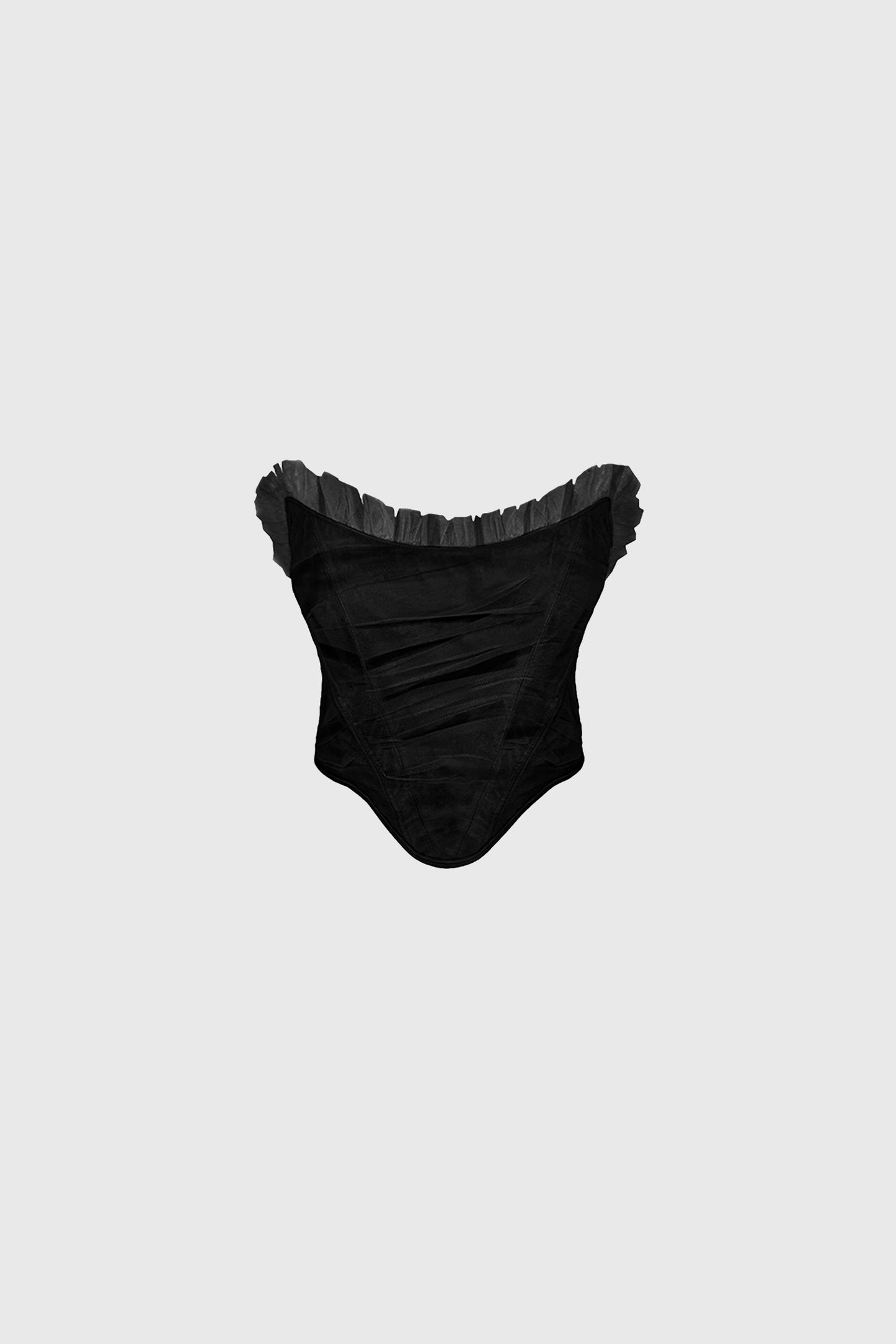 Black Tulle Demure Corset
