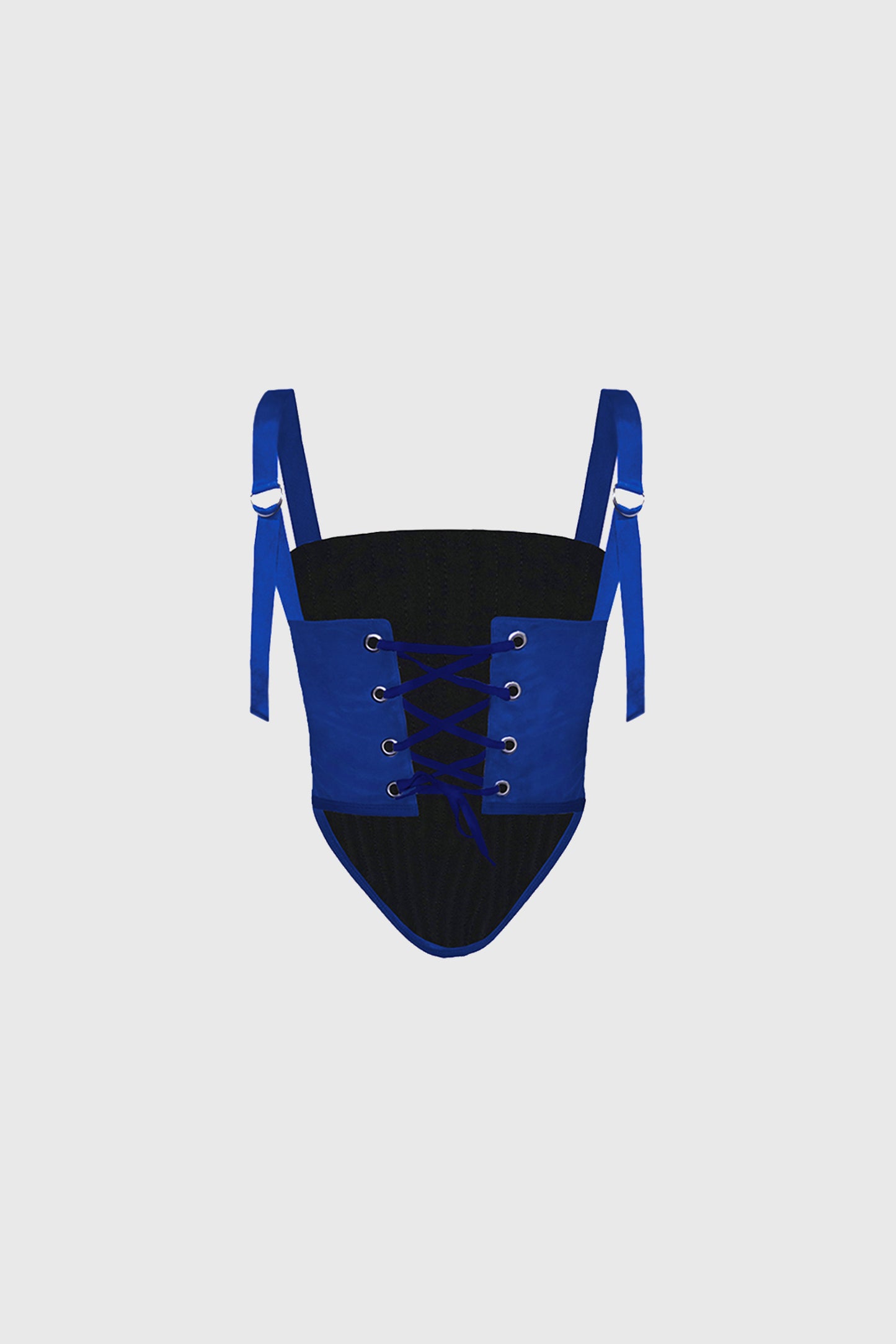 Corset Bretele Albastru Catifea