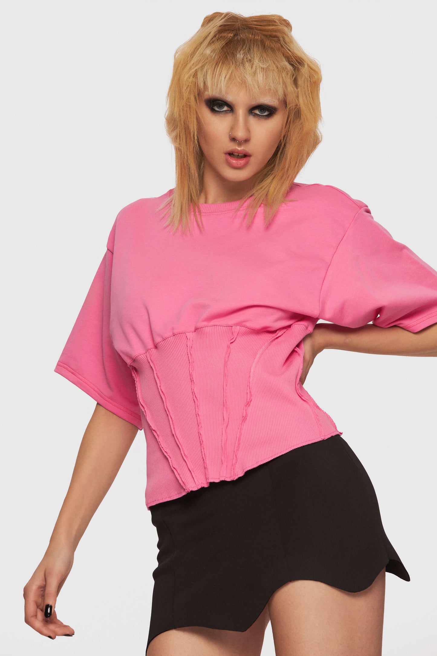 Tricou Corset Fucsia