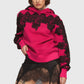 Fucsia Lace Bunch Hoodie