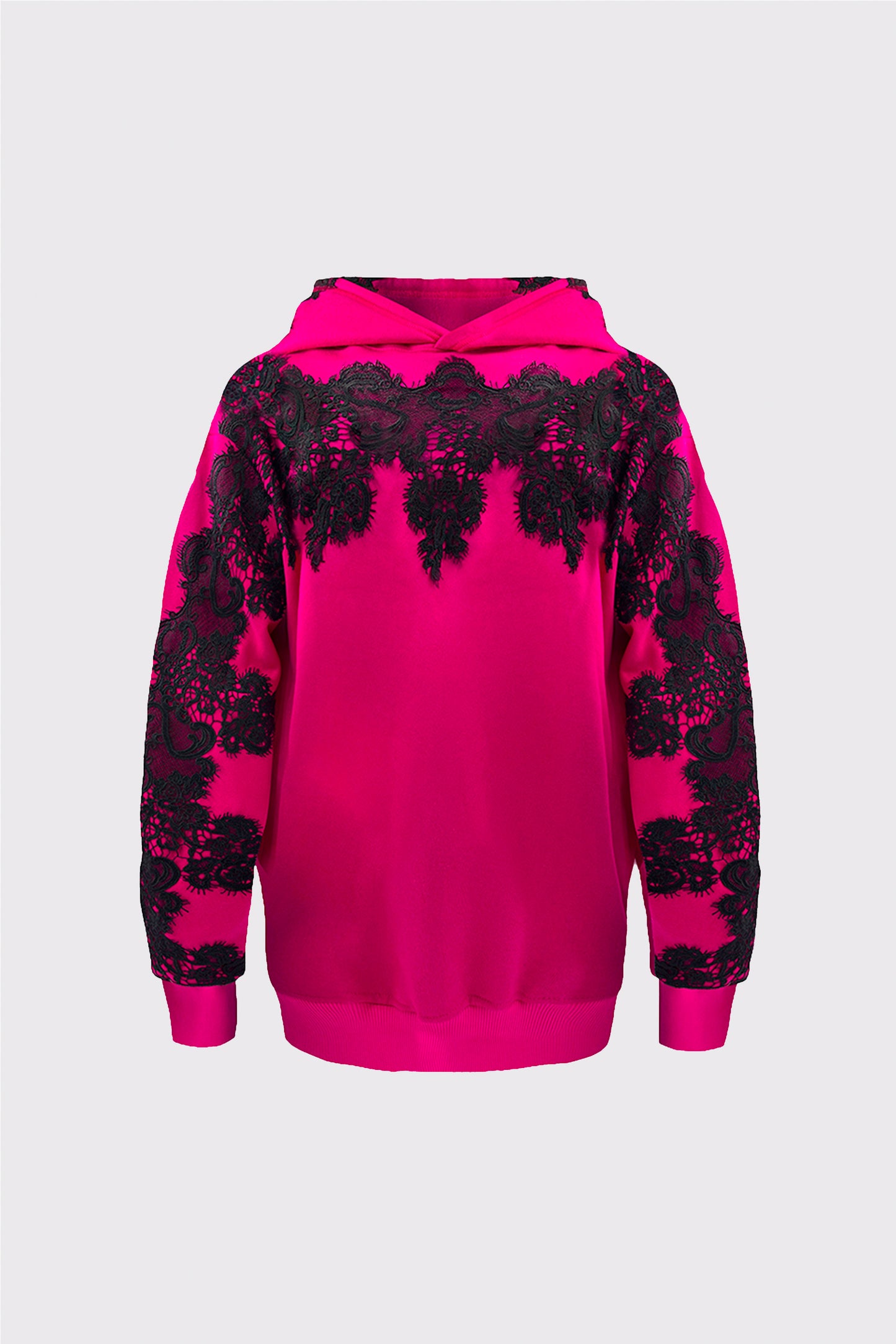 Fucsia Lace Bunch Hoodie