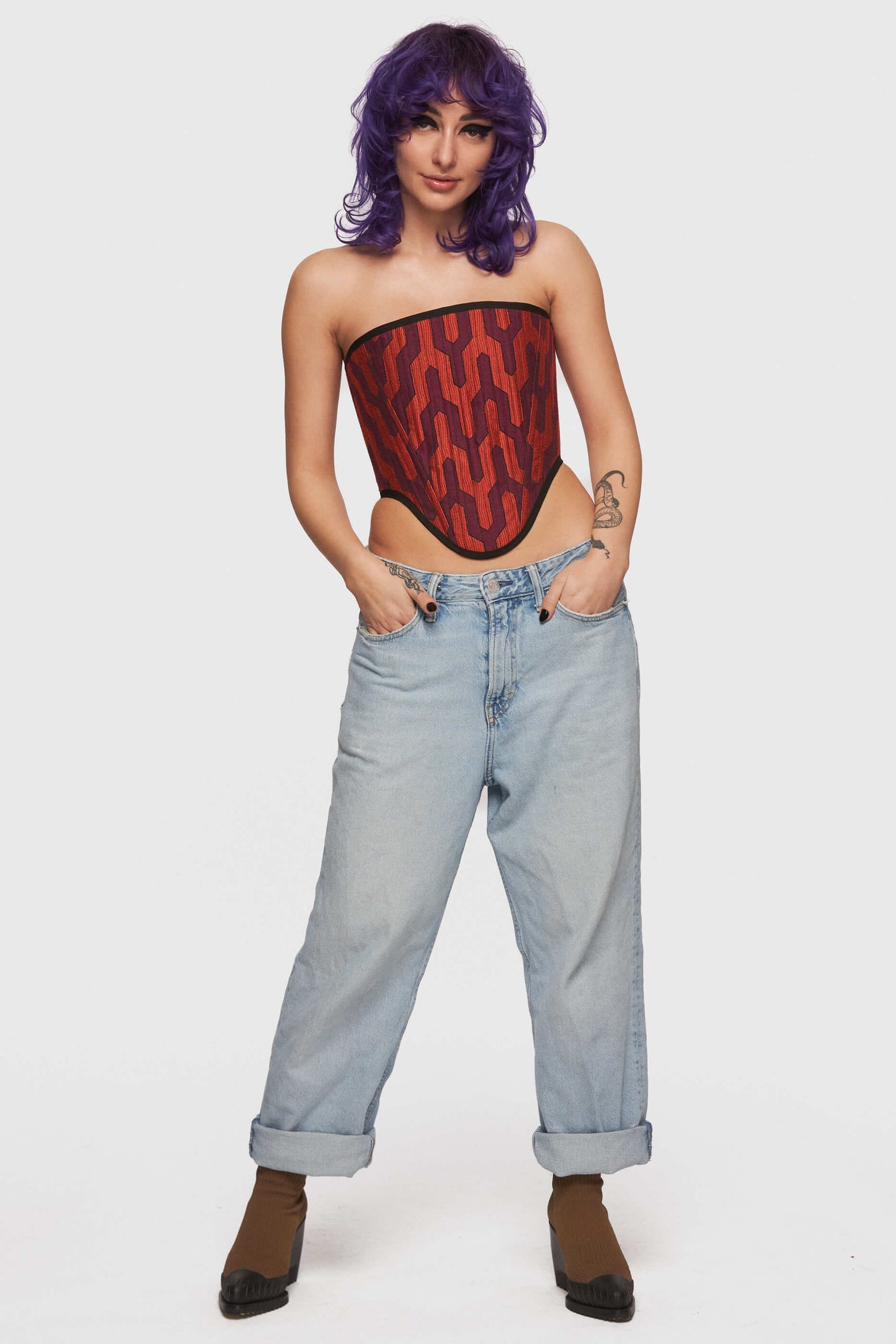 Graphic Brocade Corset