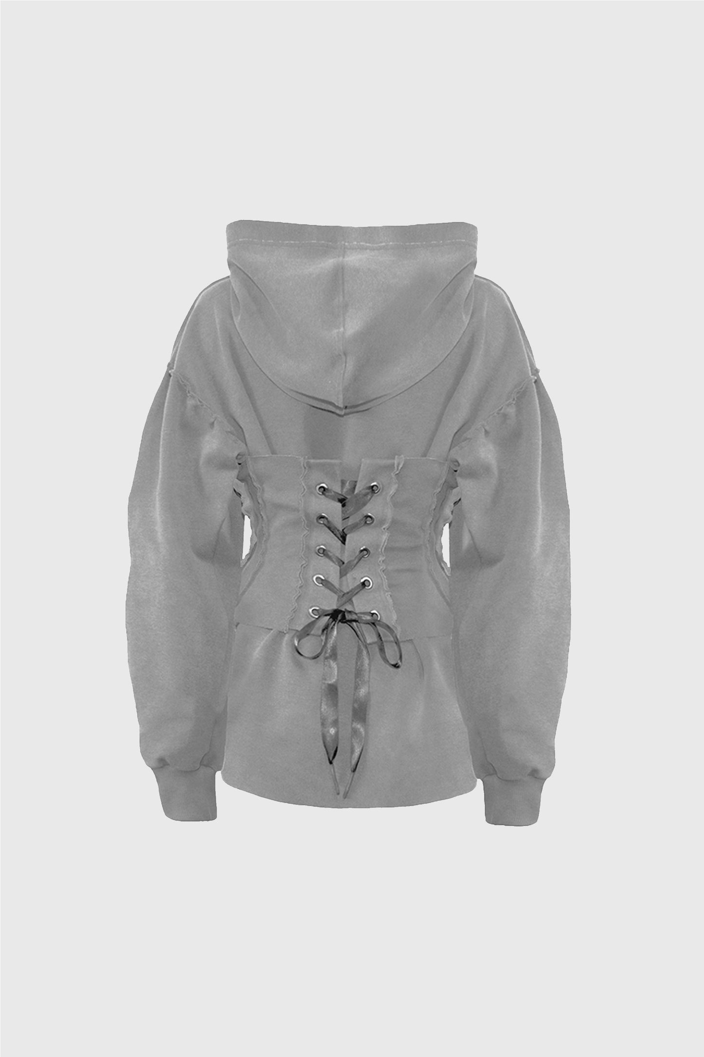 Gray Corset Hoodie