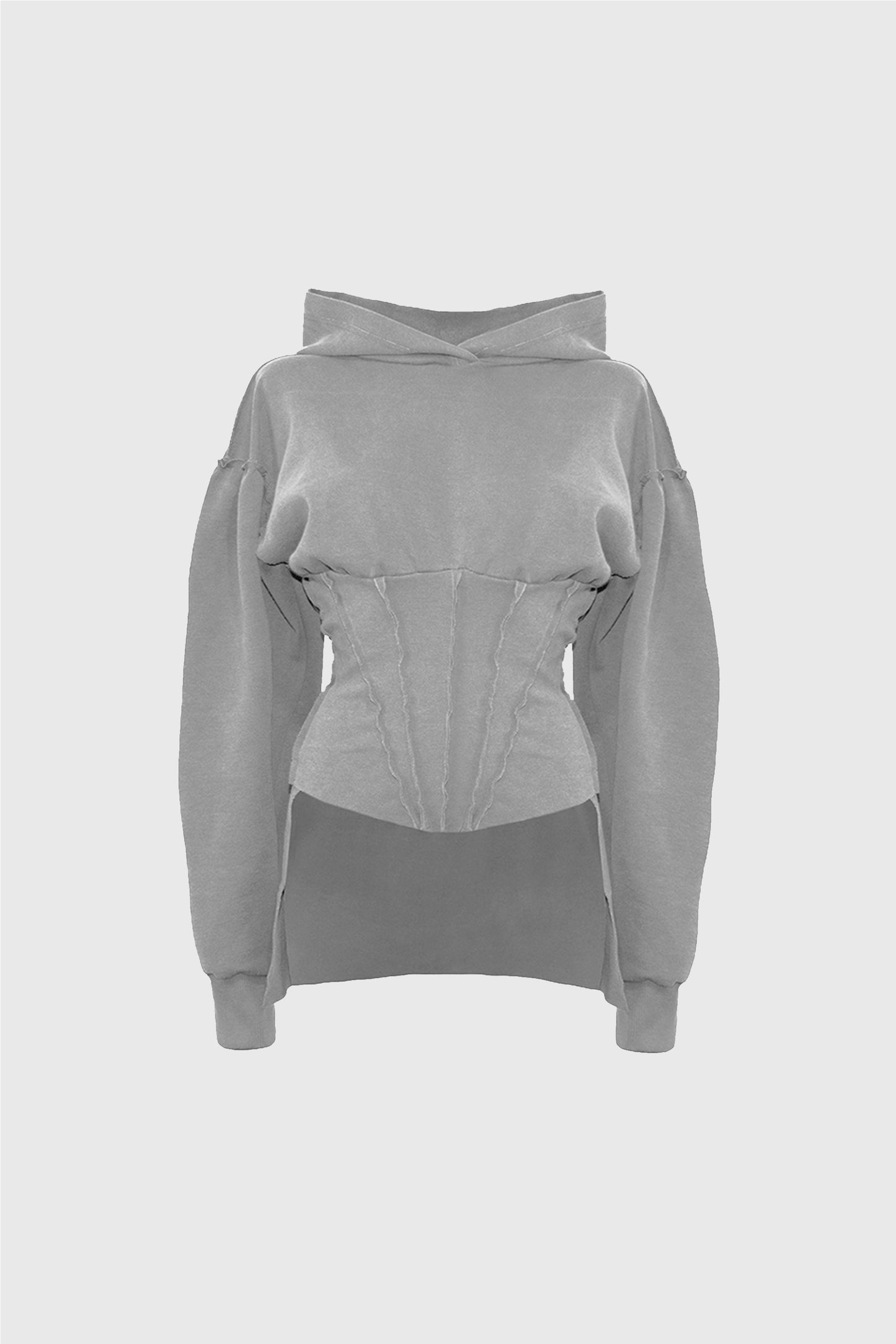 Gray Corset Hoodie