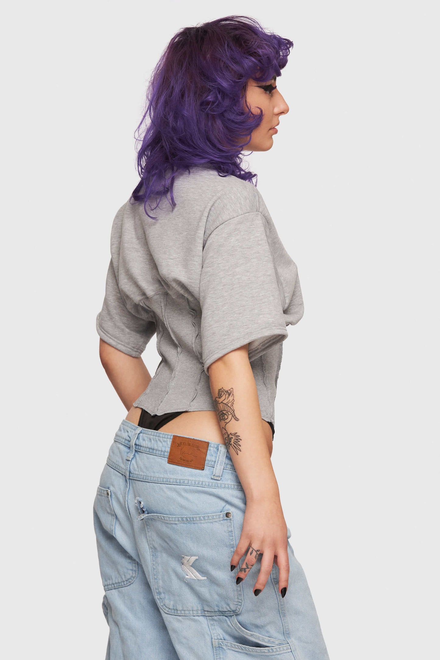 Gray Corset T-shirt