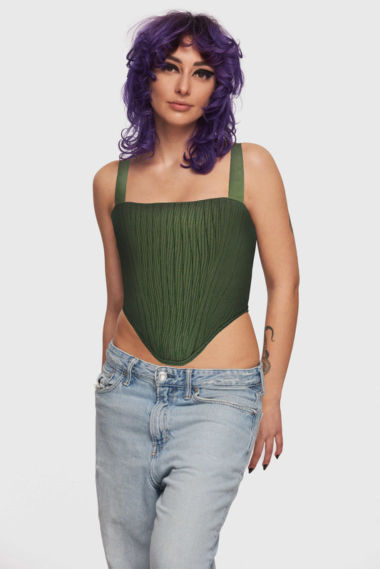 Corset Bretele Verde