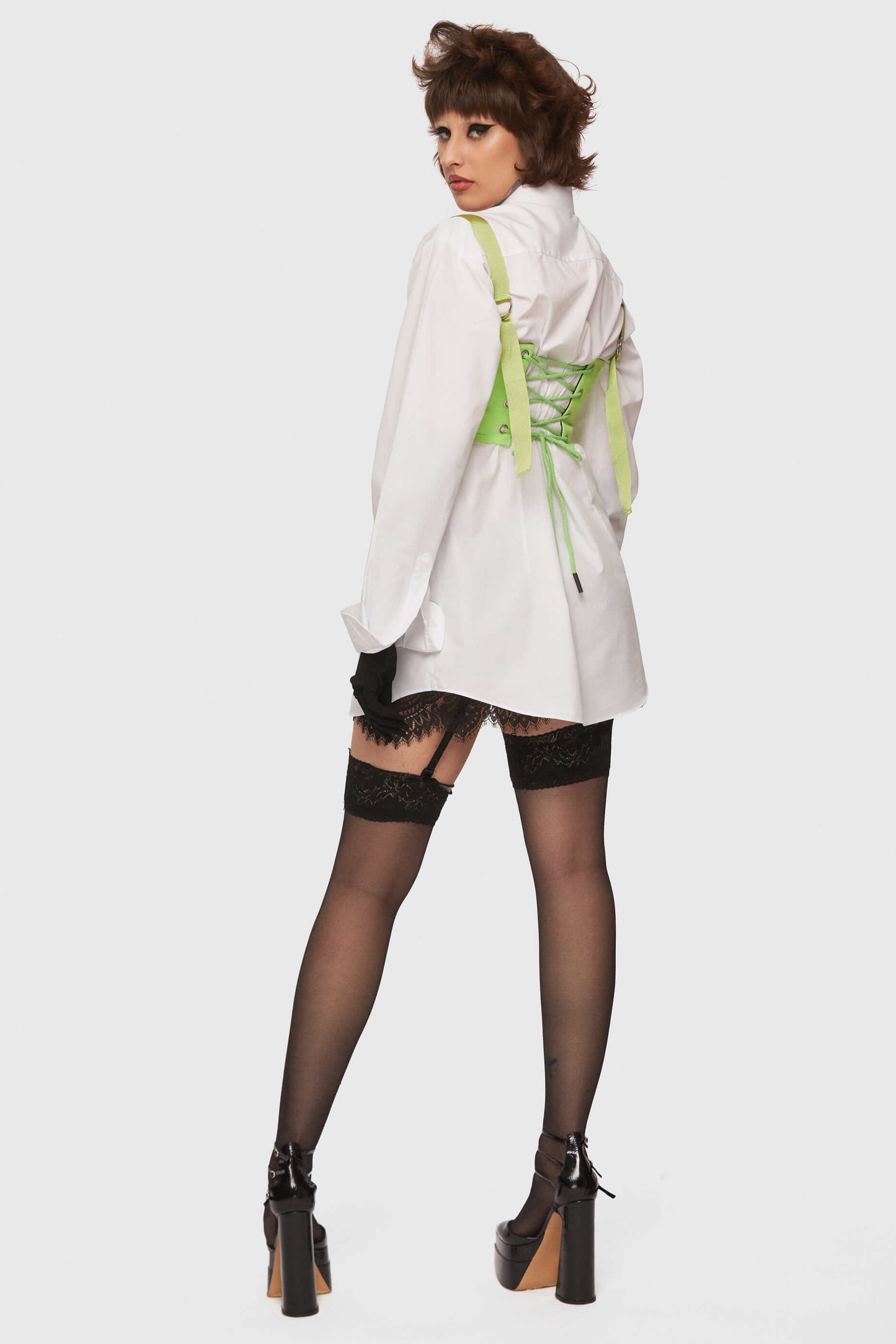 Corset Bretele Verde Lime