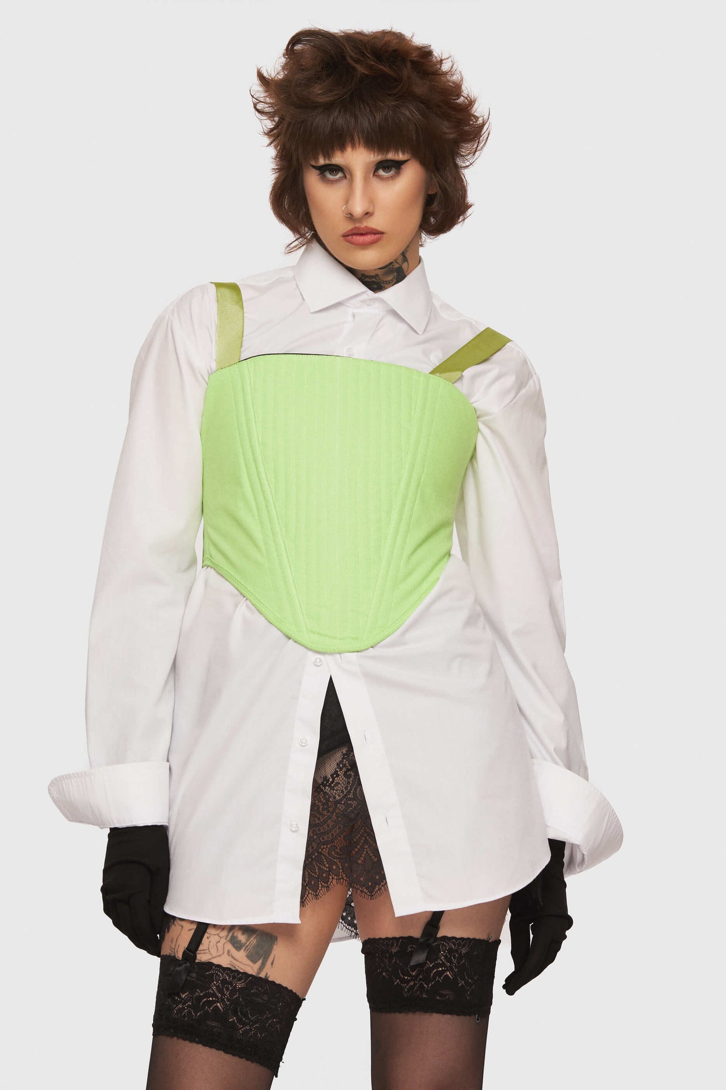 Corset Bretele Verde Lime