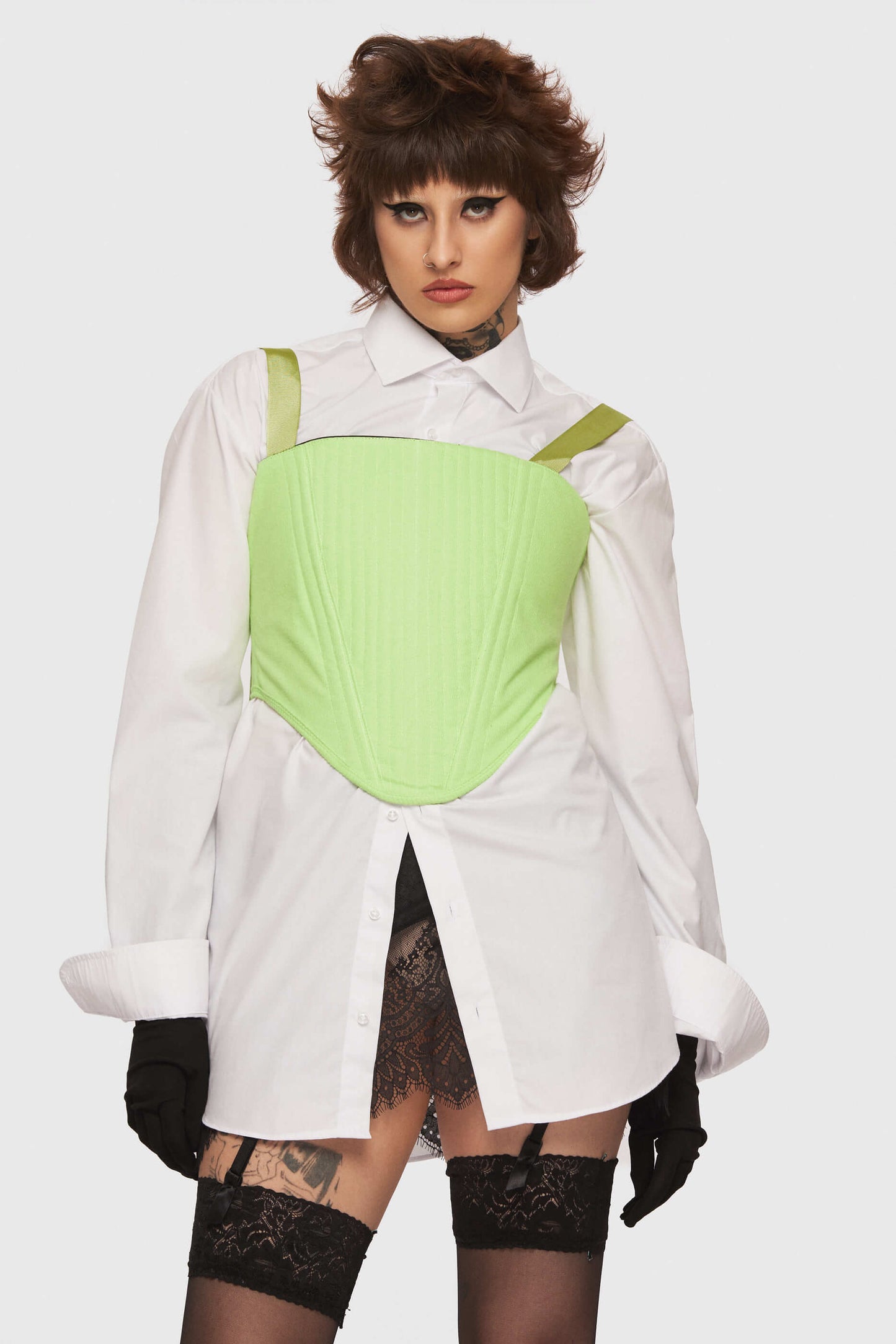 Lime Green Brace Corset