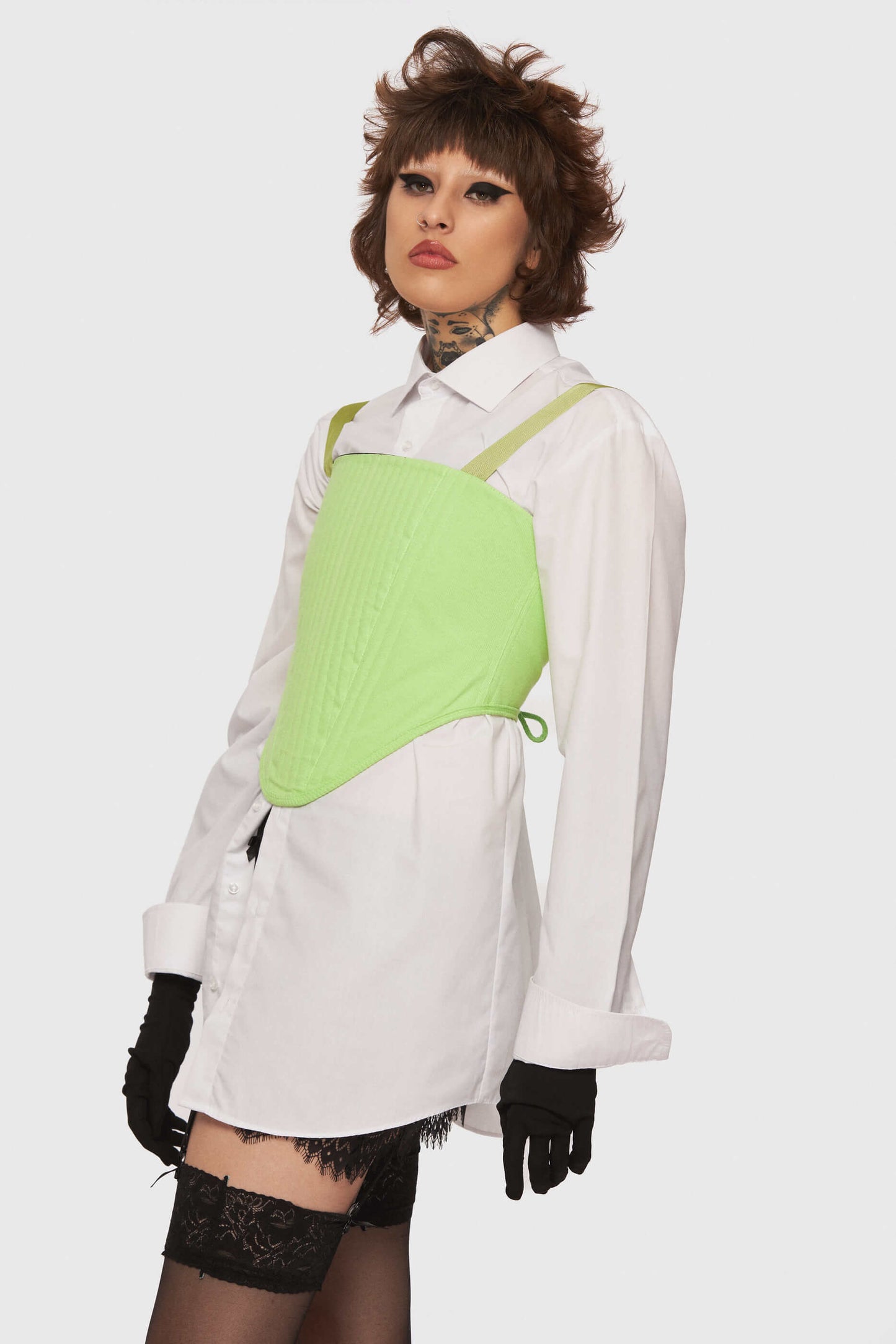 Corset Bretele Verde Lime