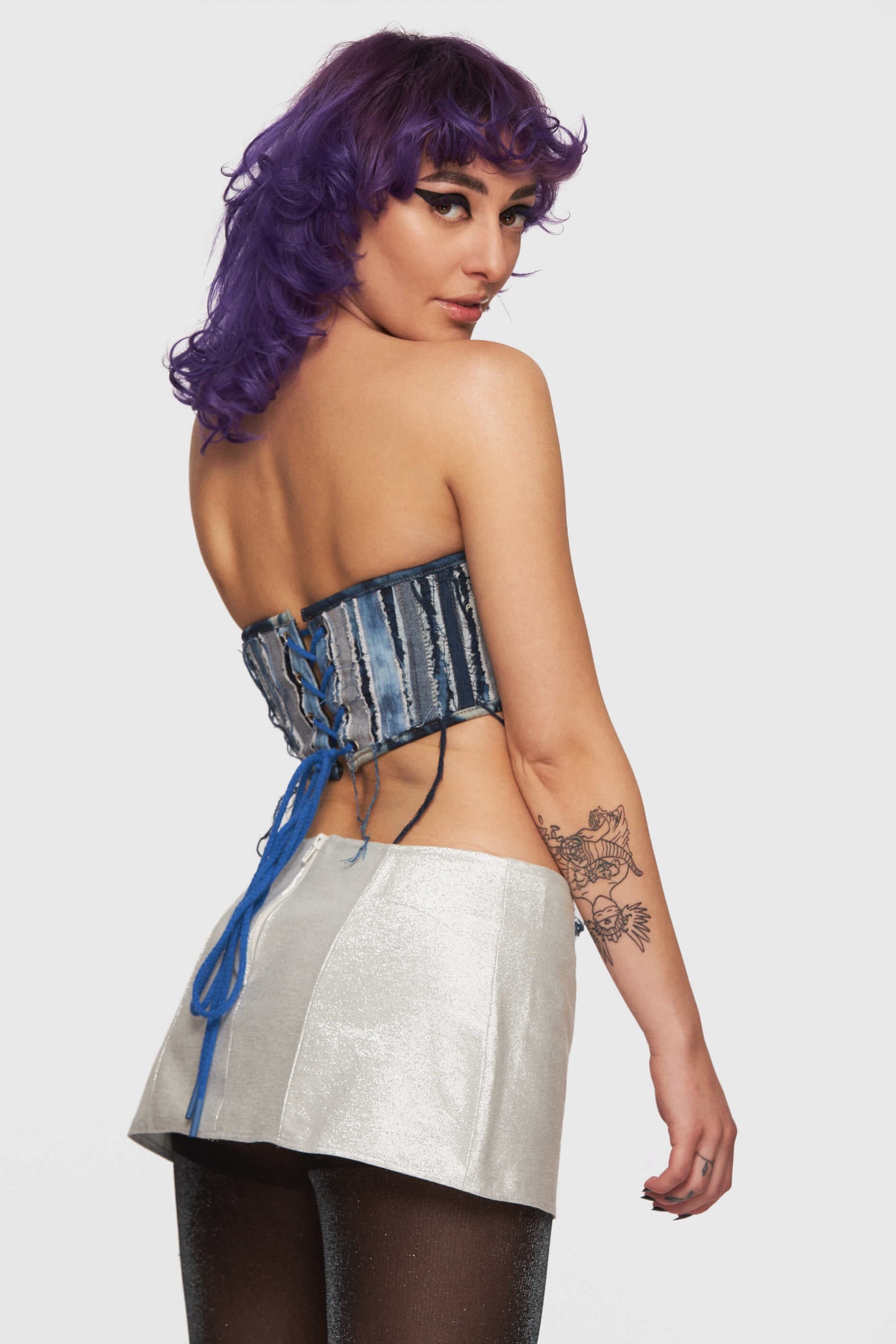 Patch Denim Corset