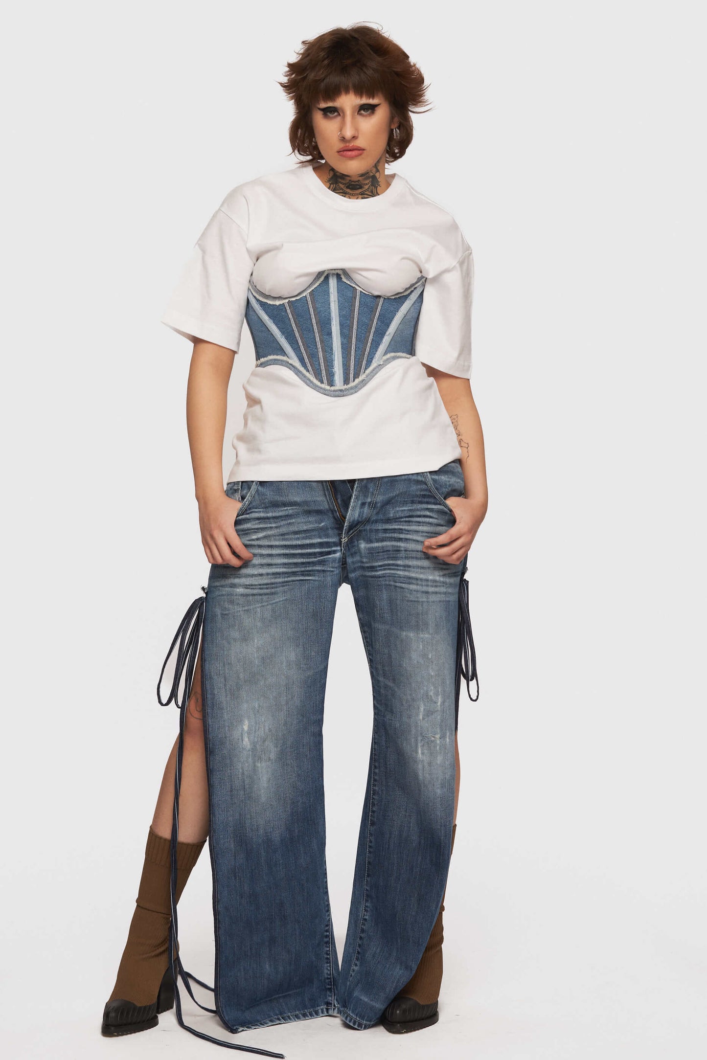 Patch Denim Underbust