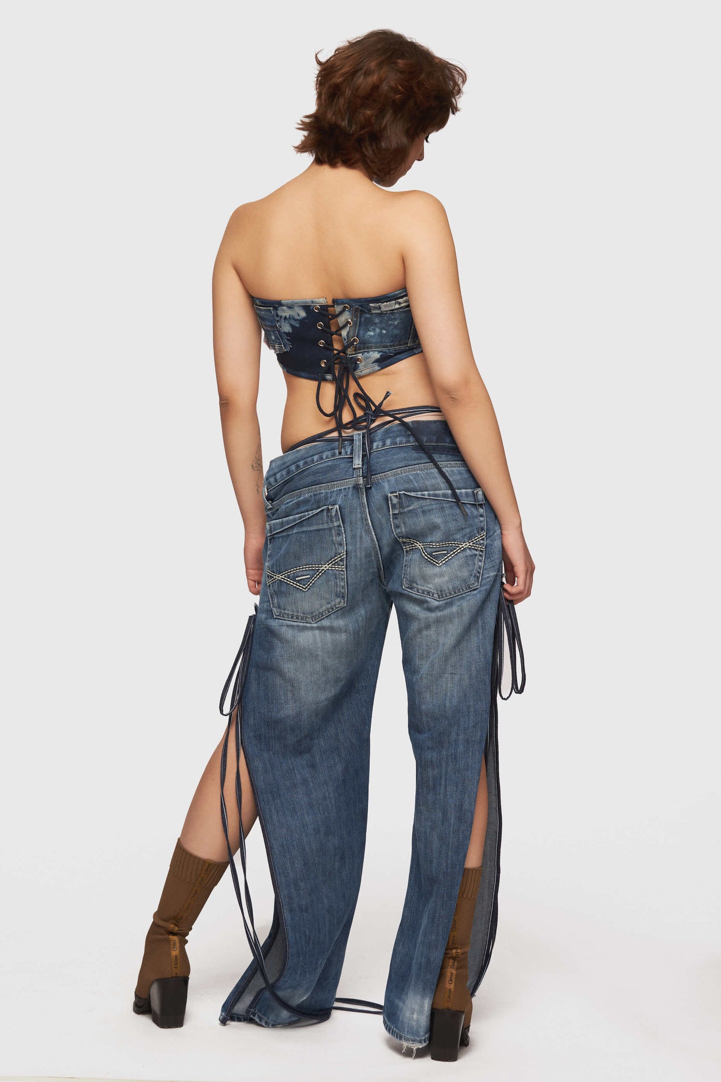Corset Denim Patchwork