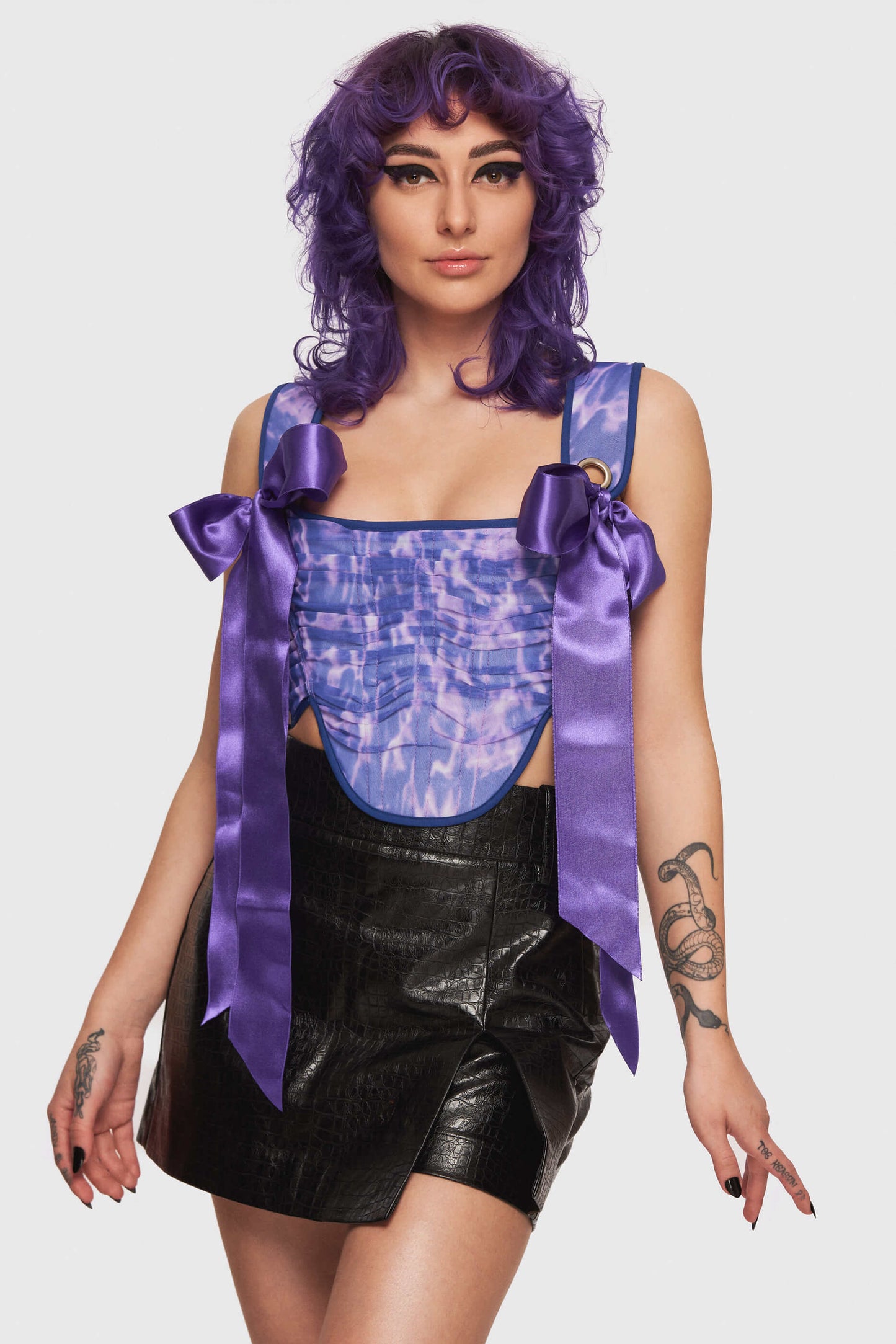 Purple Draped Corset