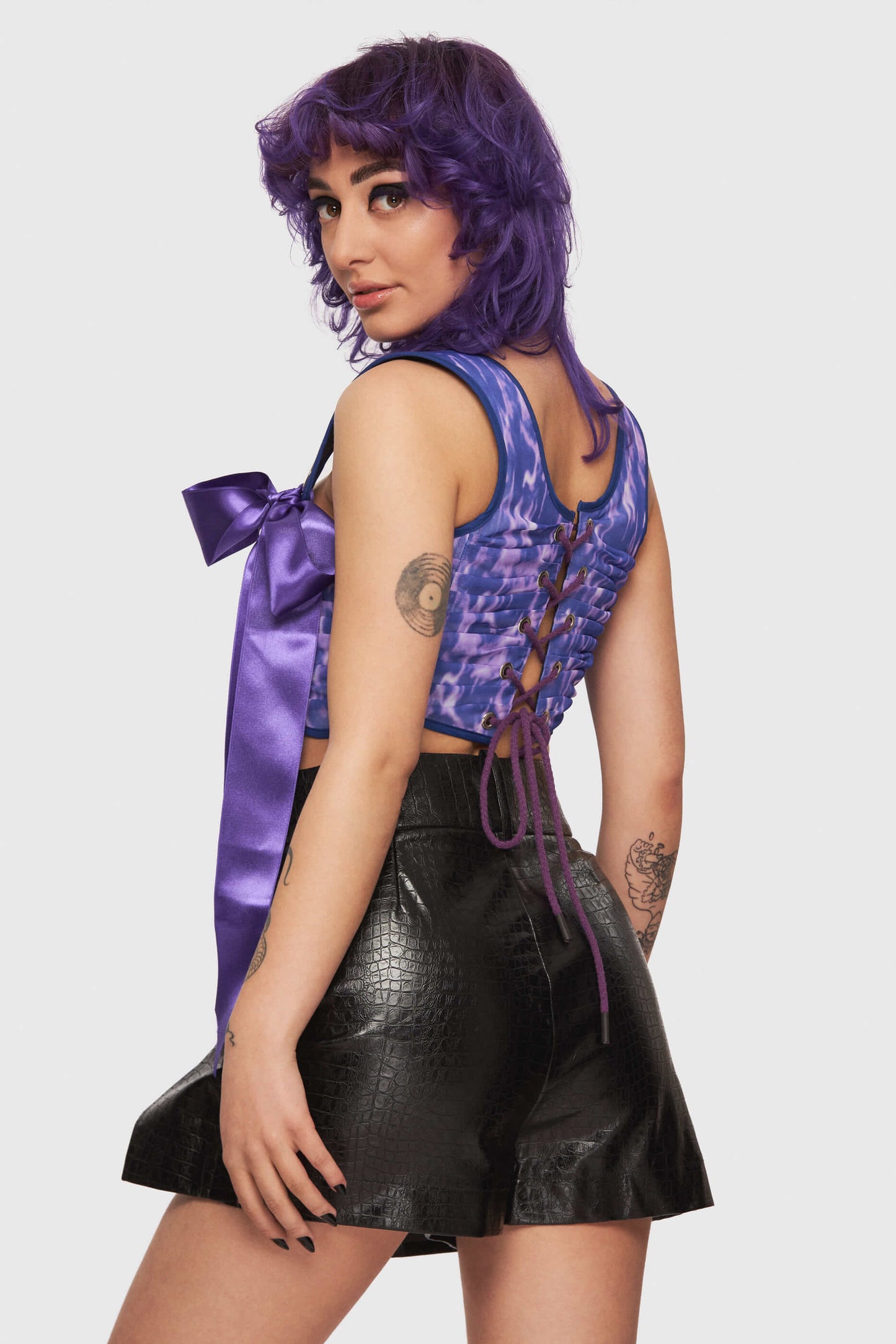 Purple Draped Corset