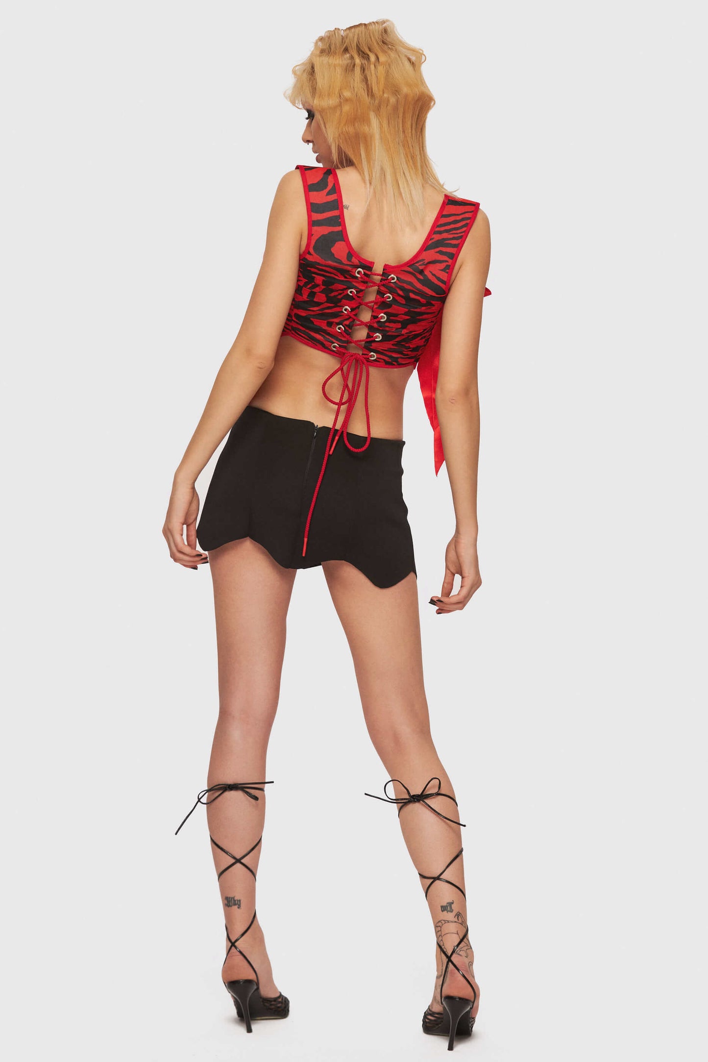 Red Draped Corset