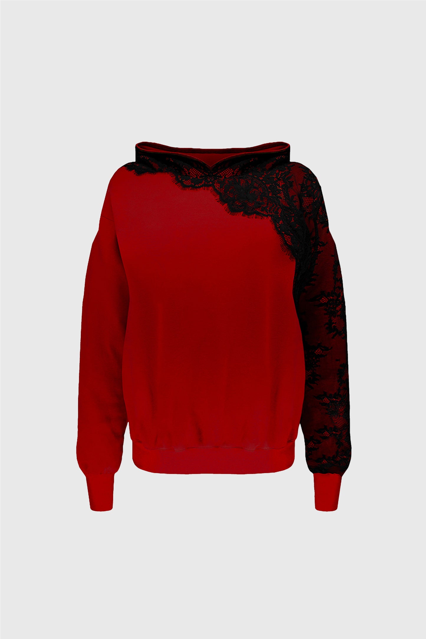 Red Lace Hoodie